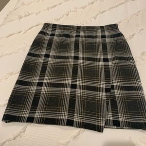 NWOT J Jill Pointe Knit Plaid Skirt, Medium Petite